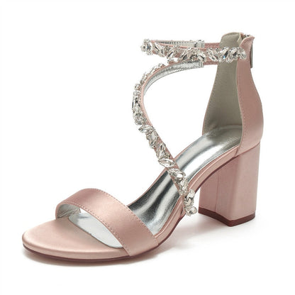 Funki Findz | Shoes | Women's Crystal Silk Wedding Sandals