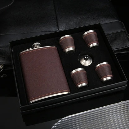 Funki Findz | Hip Flasks | Hip Flask Gift Box Set 8oz 6 Pcs