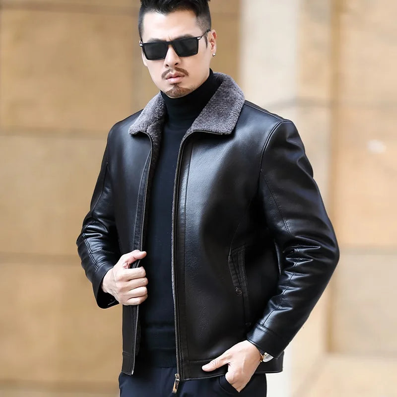 Funki Findz | Jackets | Men's Leather Fleece Lined Short Jackets