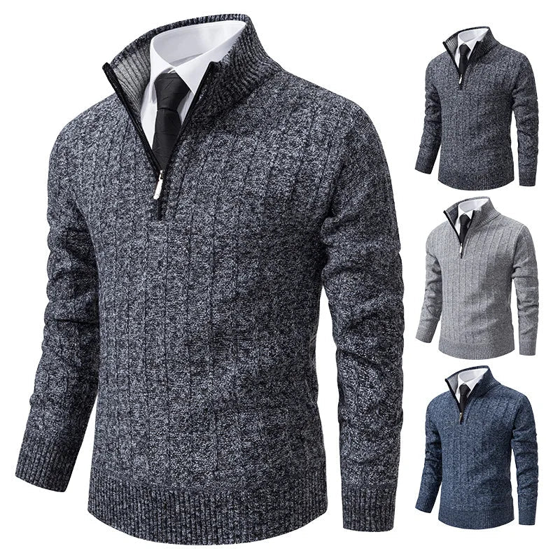 Funki Findz | Sweaters | Men's Casual Stand Collar Zip Pullovers