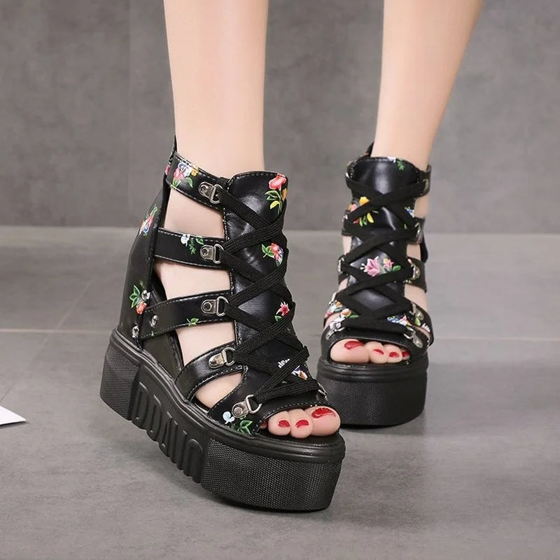 Funki Findz | Shoes | Women's Strappy Platform Wedge Shoes