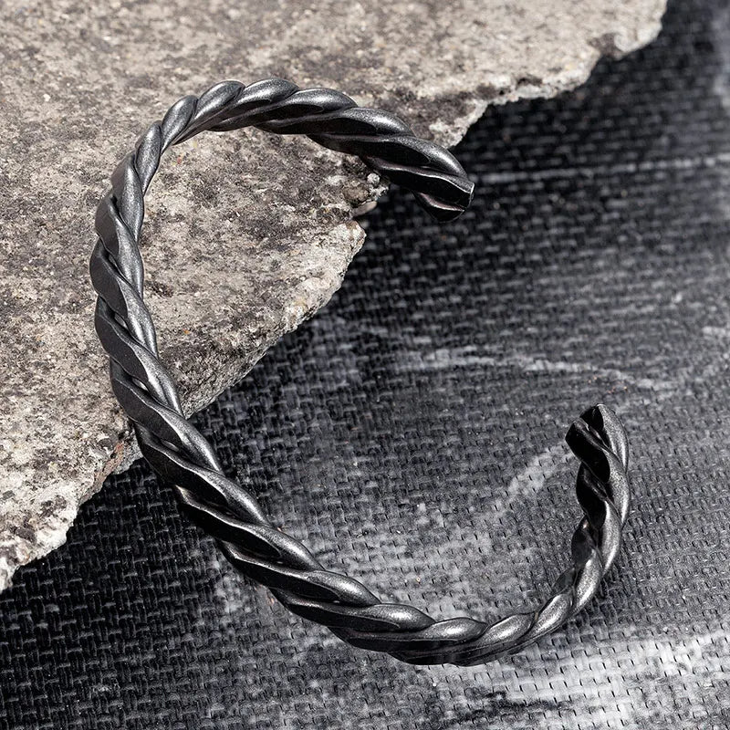 Funki Findz | Bracelets | Men's Women's Nordic Black Twist Band