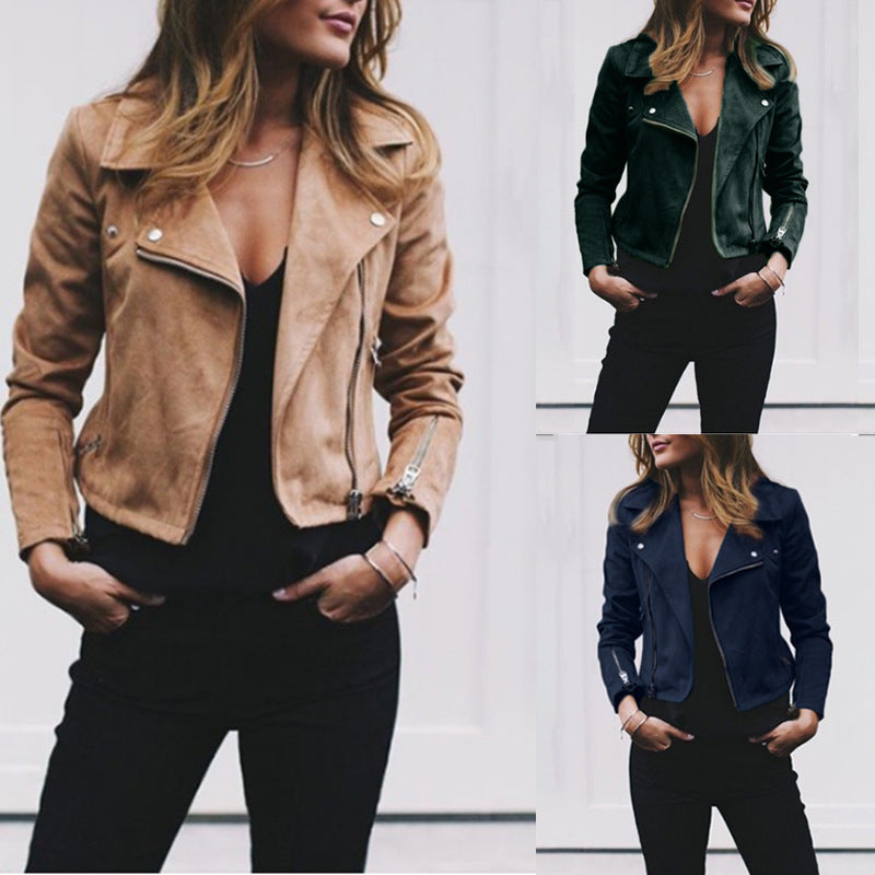 Funki Findz | Jackets | Women's Diagonal Zipper Short Jacket