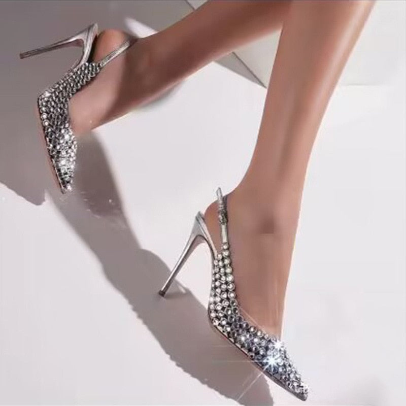Funki Findz | Shoes | Women's Metallic Bling Bridal Slingbacks
