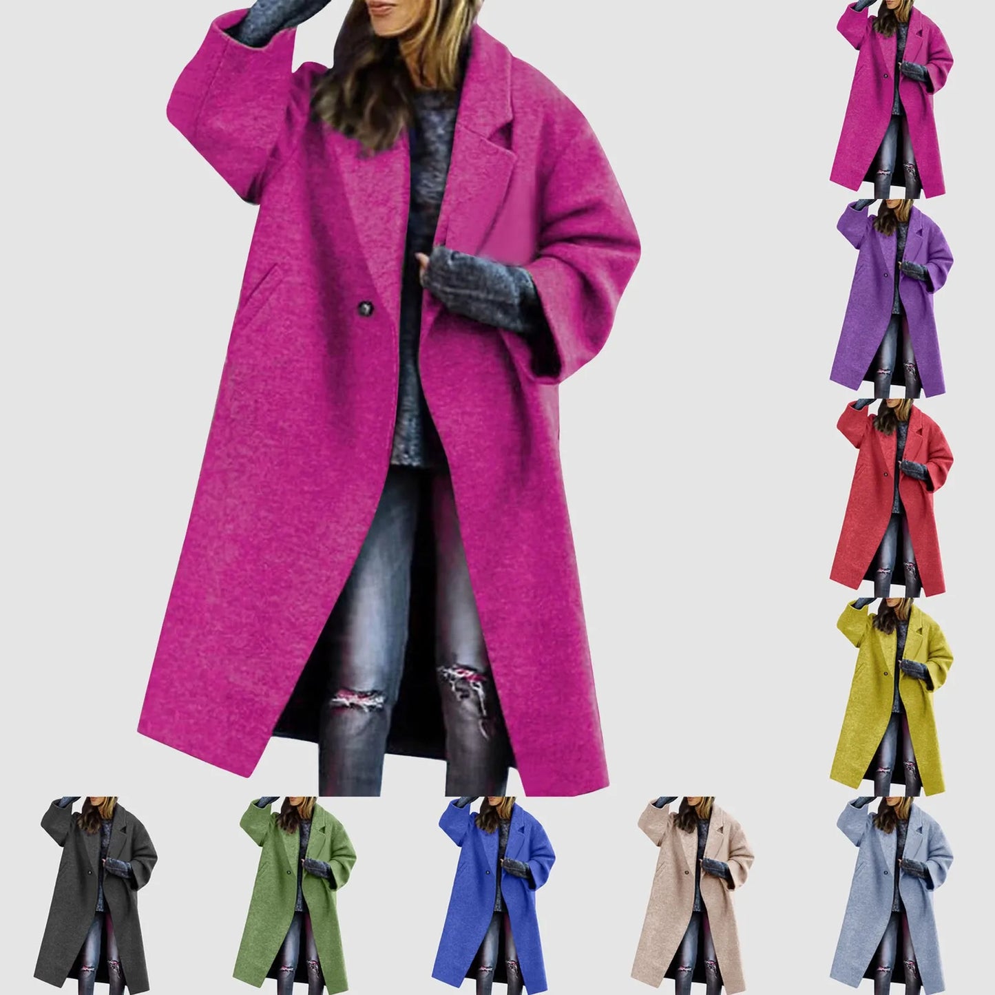 Funki Findz | Jackets | Women's Soft Woolen Loose Overcoat