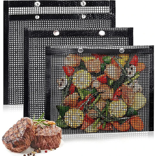 Funki Findz | Grill Bags | Non-Stick BBQ Grill Mesh Cooking Bags