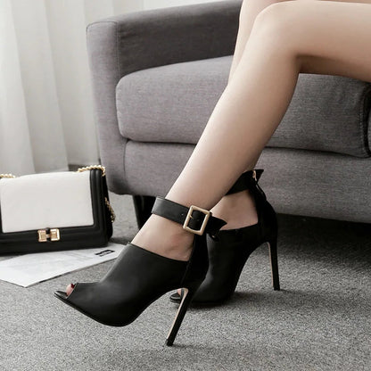 Funki Findz | Shoes | Women's High Buckle Strap Stiletto Sandal