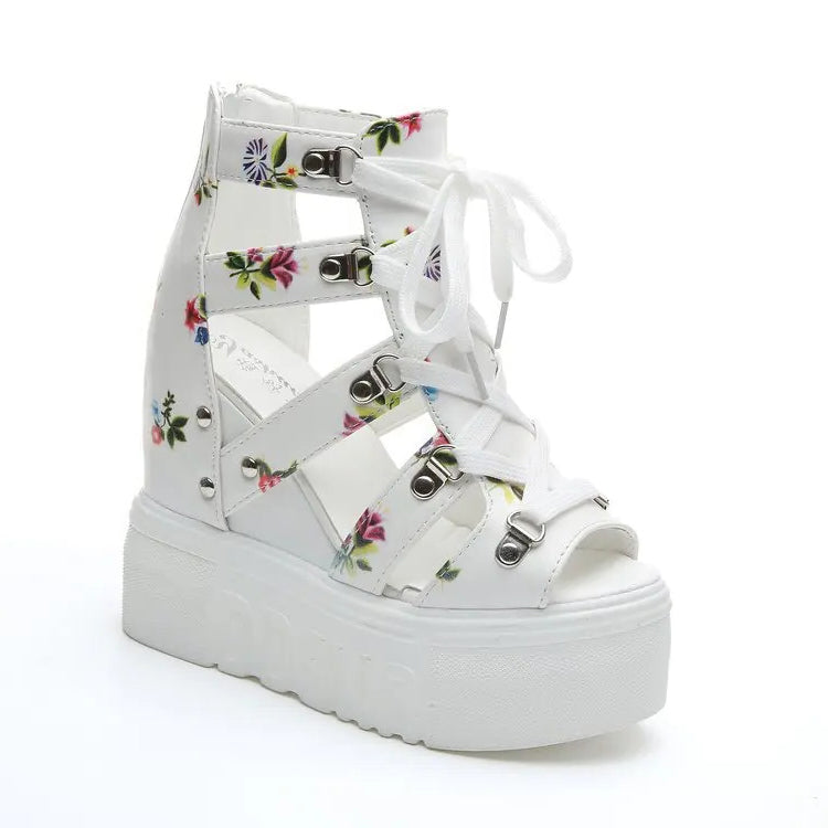 Funki Findz | Shoes | Women's Strappy Platform Wedge Shoes