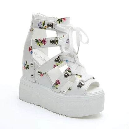 Funki Findz | Shoes | Women's Strappy Platform Wedge Shoes