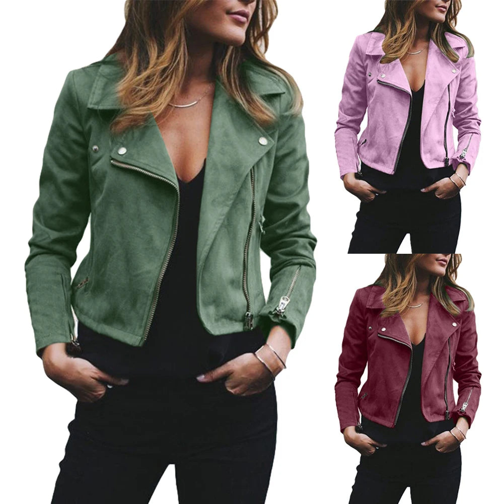 Funki Findz | Jackets | Women's Diagonal Zipper Short Jacket