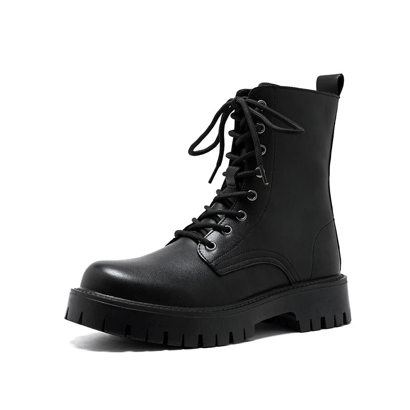 Funki Findz | Boots | Men's Lace Up Mid-Calf Biker Boots