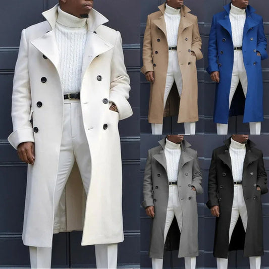 Funki Findz | Jackets | Men's Smart Double Breasted Dress Coat