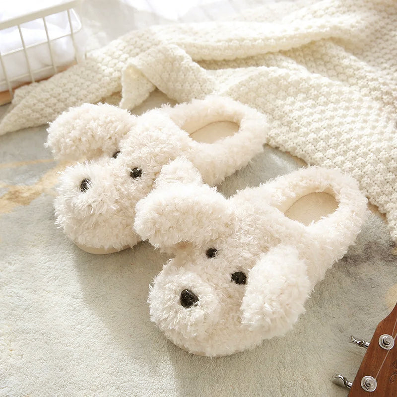 Funki Findz | Shoes | Women's Fluffy Cartoon Dog Fur Slippers