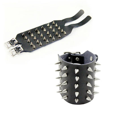 Funki Findz | Bracelets | Unisex Leather Spike Wristband
