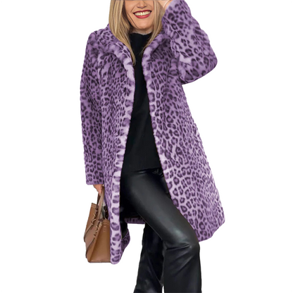 Funki Findz | Jackets | Women's Leopard Print Plush Coat
