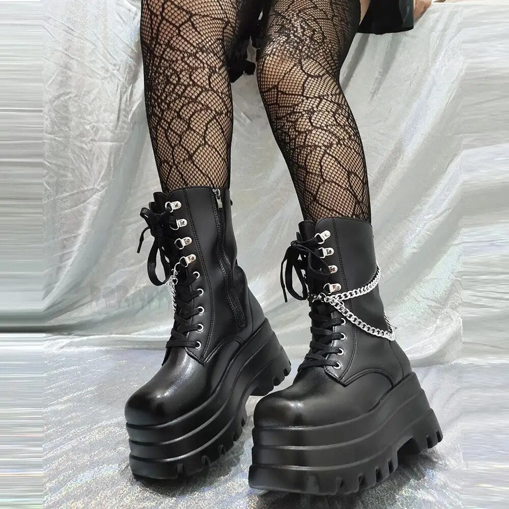 Funki Findz | Boots | Women's Gothic Punk Retro Biker Boots