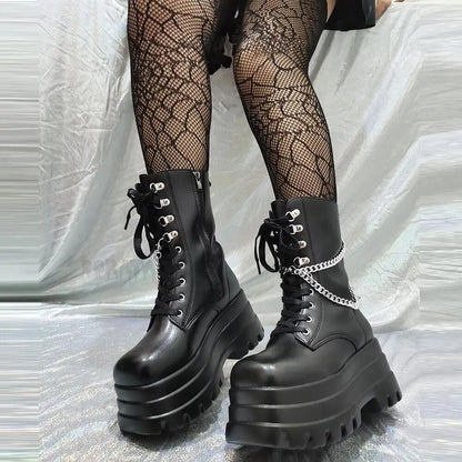 Funki Findz | Boots | Women's Gothic Punk Retro Biker Boots