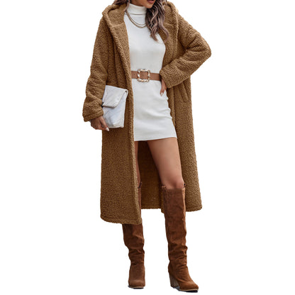 Funki Findz | Jackets | Women's Long Hooded Plush Jacket