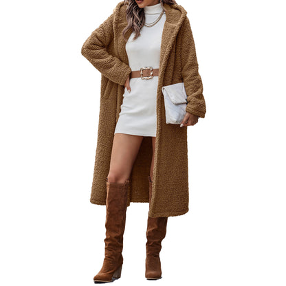 Funki Findz | Jackets | Women's Long Hooded Plush Jacket