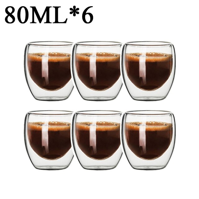 Funki Findz | Cups | Glass Double Wall Expresso Coffee Cup Set