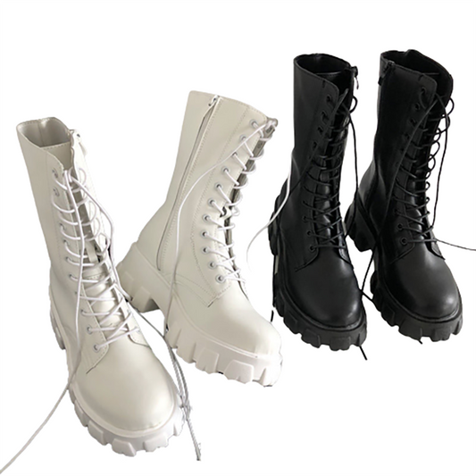 Funki Findz | Boots | Women's Lace-up Chunky Combat Boots