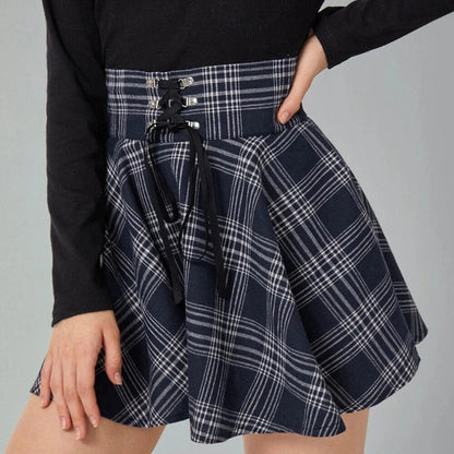 Funki Findz | Skirts | Women's Gothic Retro Punk Plaid Mini Skirt