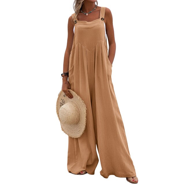 Funki Findz | Pants | Women's Elegant Wide Leg Bib Romper