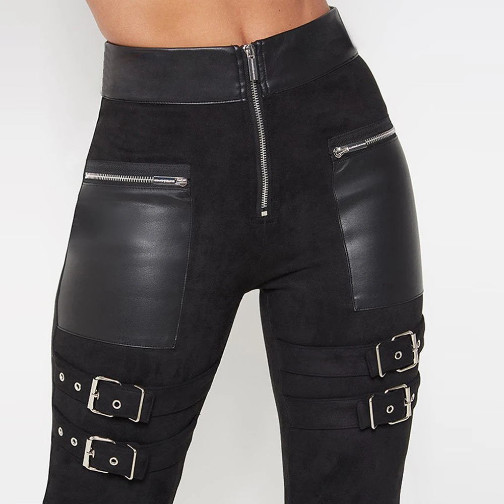 Funki Findz | Pants | Women's Gothic Punk Buckle Strap Pants