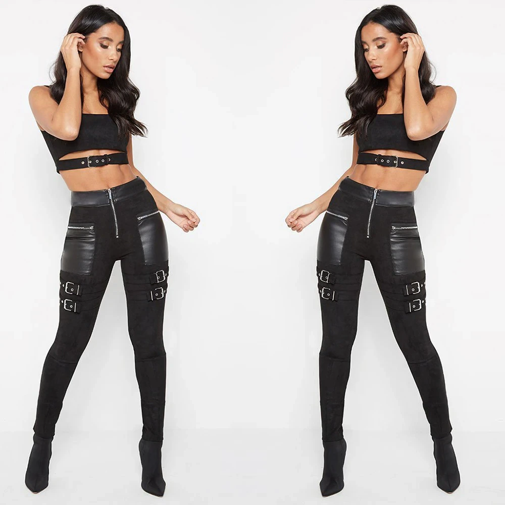 Funki Findz | Pants | Women's Gothic Punk Buckle Strap Pants