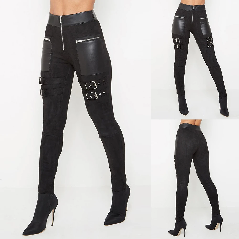 Funki Findz | Pants | Women's Gothic Punk Buckle Strap Pants