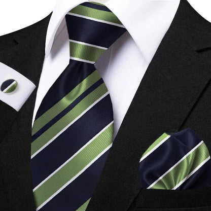 Funki Findz | Neckties | Men's Classic Striped Jacquard Tie Set