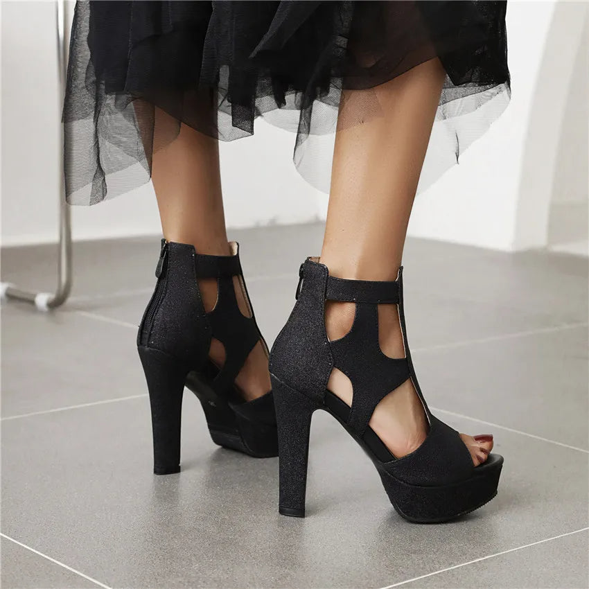Funki Findz | Shoes | Women's Shimmery High Platform Sandals
