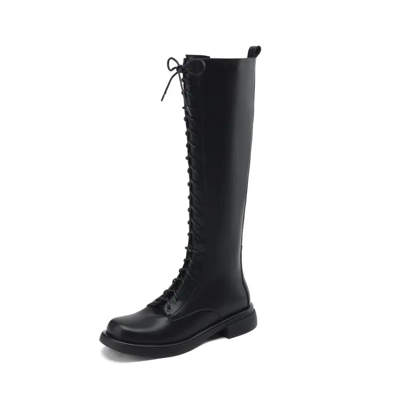 Funki Findz | Boots | Women's Real Leather Lace Up Riding Boot