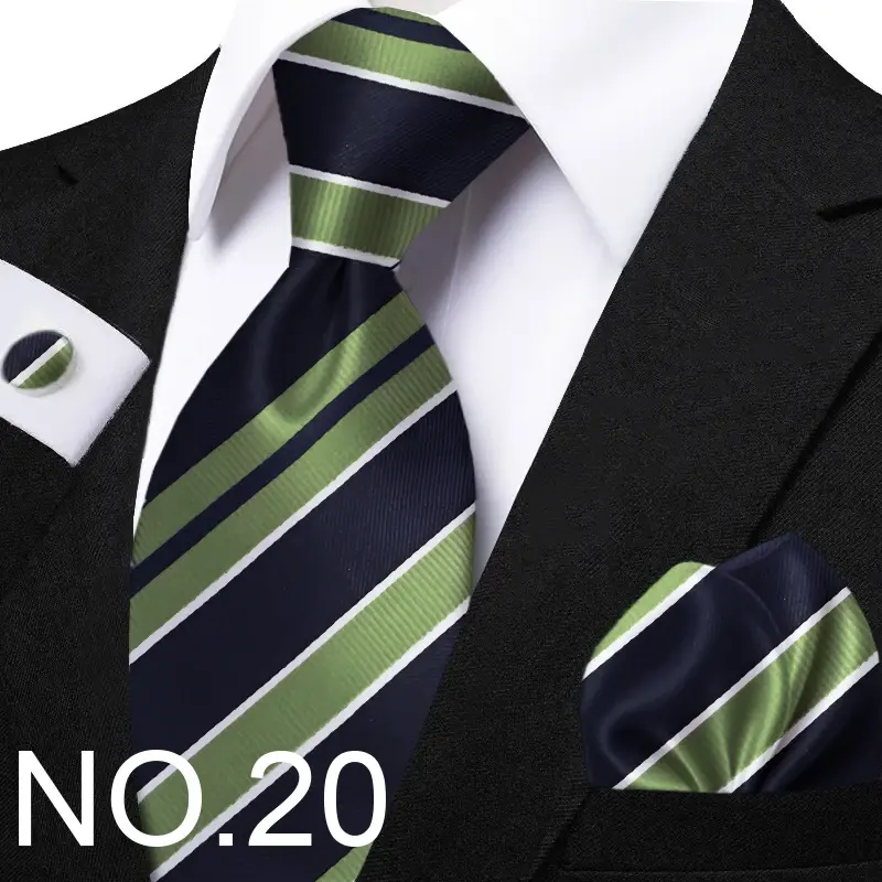 Funki Findz | Neckties | Men's Classic Striped Jacquard Tie Set