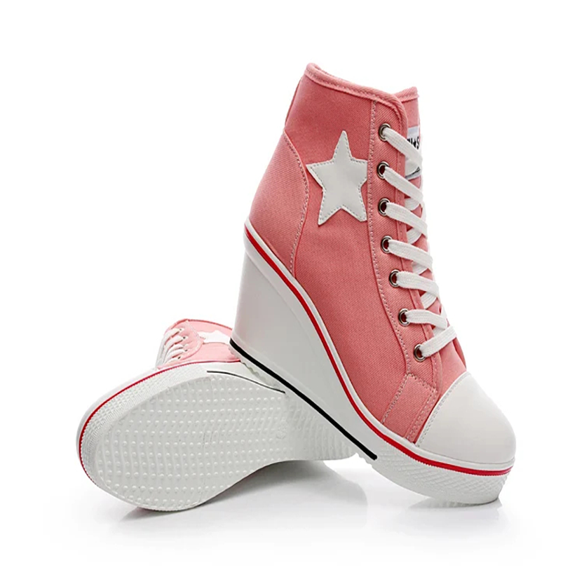 Funki Findz | Boots | Women's Canvas Elevator Platform Sneaker