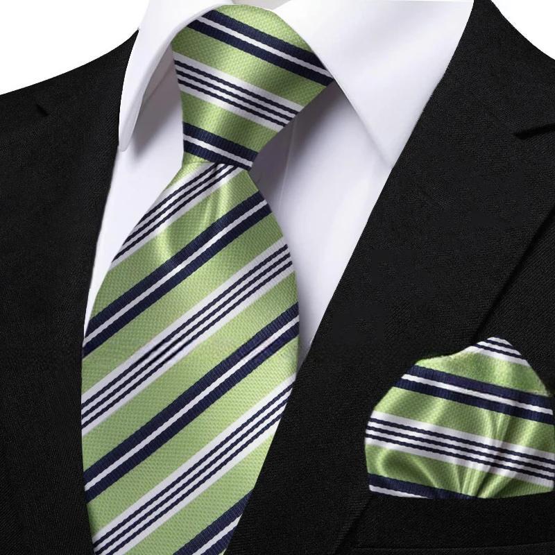Funki Findz | Neckties | Men's Classic Striped Jacquard Tie Set