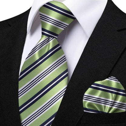 Funki Findz | Neckties | Men's Classic Striped Jacquard Tie Set