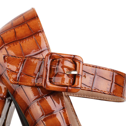 Funki Findz | Shoes | Women's Aligator Pattern High Mary Janes