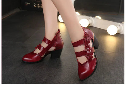 Funki Findz | Shoes | Women's Gothic Leather Low Heel Wedges