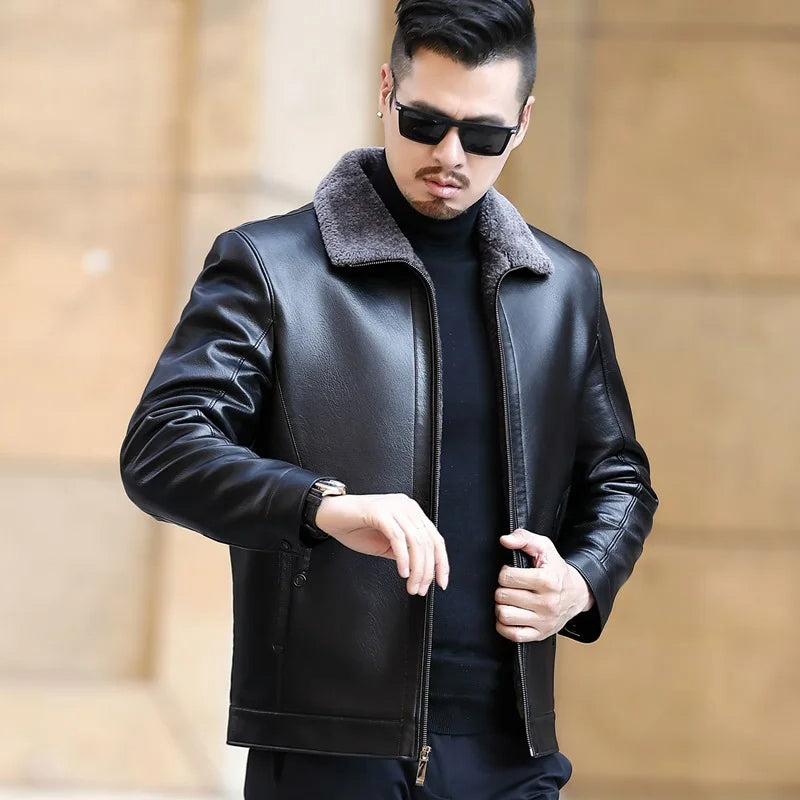 Funki Findz | Jackets | Men's Leather Fleece Lined Short Jackets