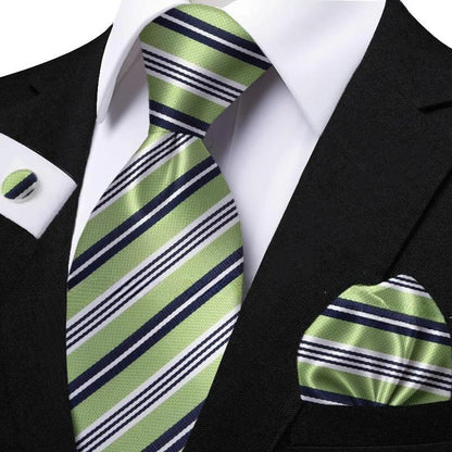 Funki Findz | Neckties | Men's Classic Striped Jacquard Tie Set