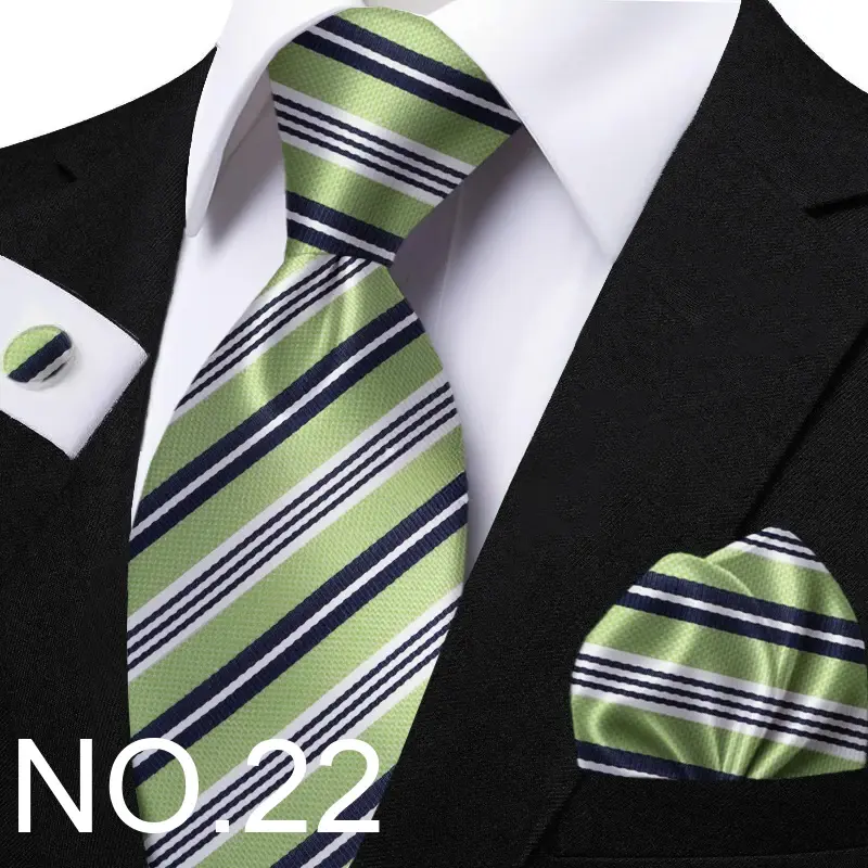 Funki Findz | Neckties | Men's Classic Striped Jacquard Tie Set