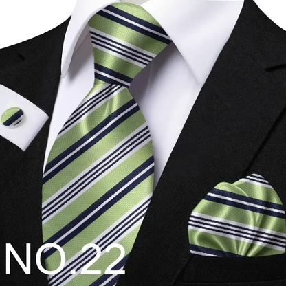 Funki Findz | Neckties | Men's Classic Striped Jacquard Tie Set