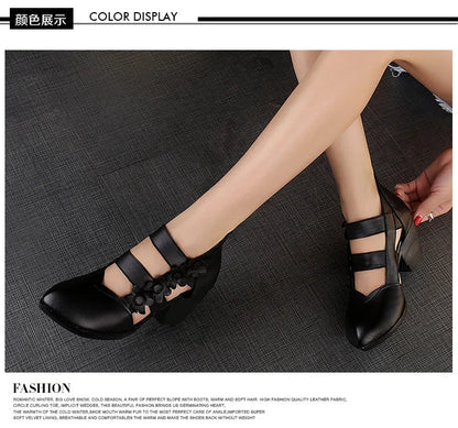 Funki Findz | Shoes | Women's Gothic Leather Low Heel Wedges