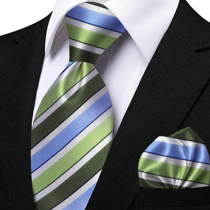 Funki Findz | Neckties | Men's Classic Striped Jacquard Tie Set