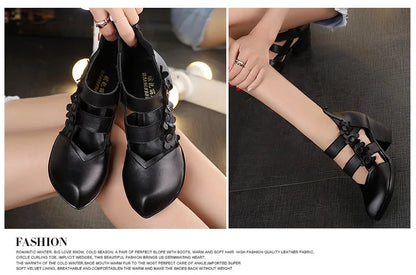 Funki Findz | Shoes | Women's Gothic Leather Low Heel Wedges
