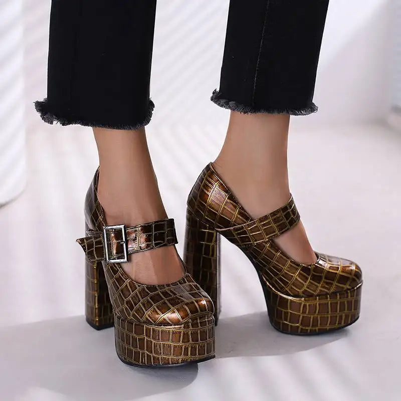 Funki Findz | Shoes | Women's Super-High Mary Jane Platforms