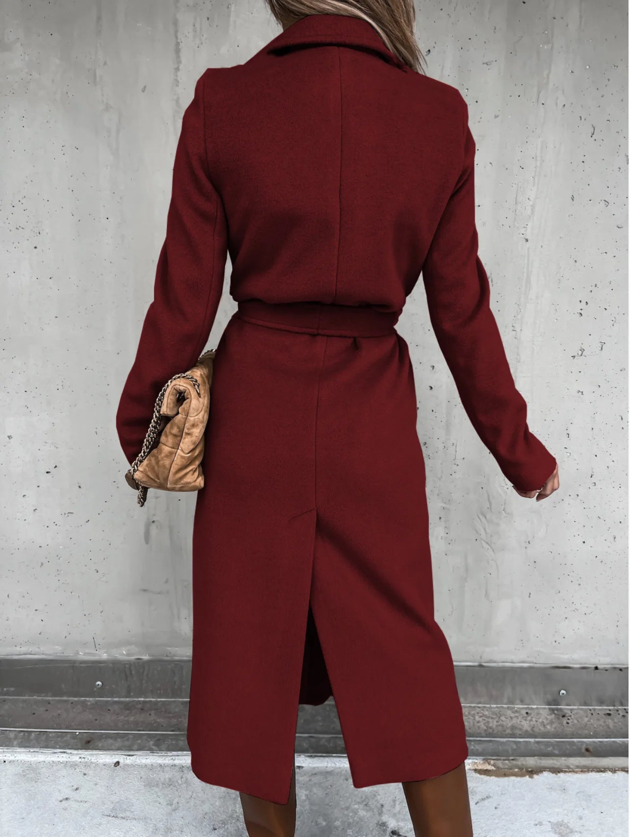 Funki Findz | Jackets | Women's Elegant Long Tie Belt Overcoats