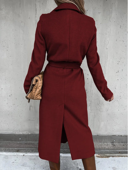 Funki Findz | Jackets | Women's Elegant Long Tie Belt Overcoats