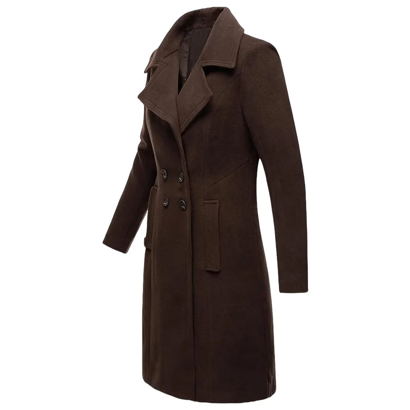 Funki Findz | Jackets | Women's Slim Fit Double Breast Overcoat